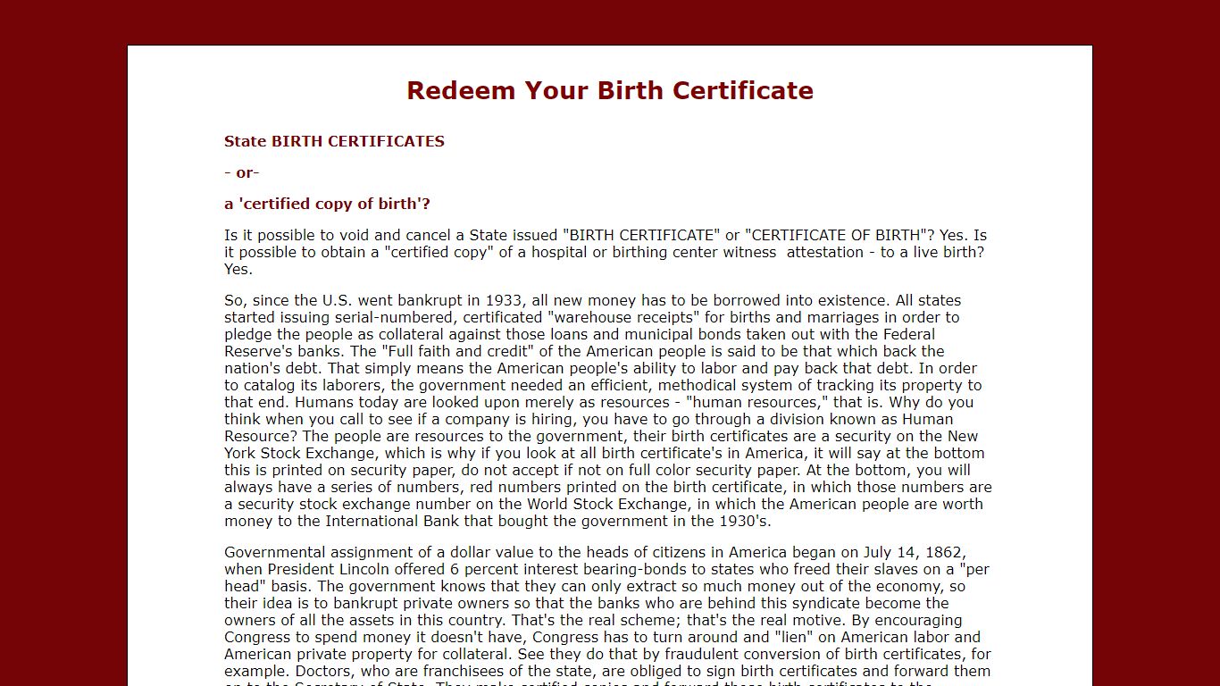 Redeem Certificate of Birth - educationcenter2000